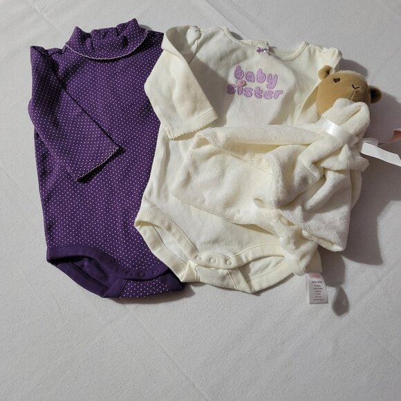 Gymboree Cuddly Lambs NWT 3-6 month Bodysuits and lovey set. Mixed Bin Z26 - Picture 5 of 6